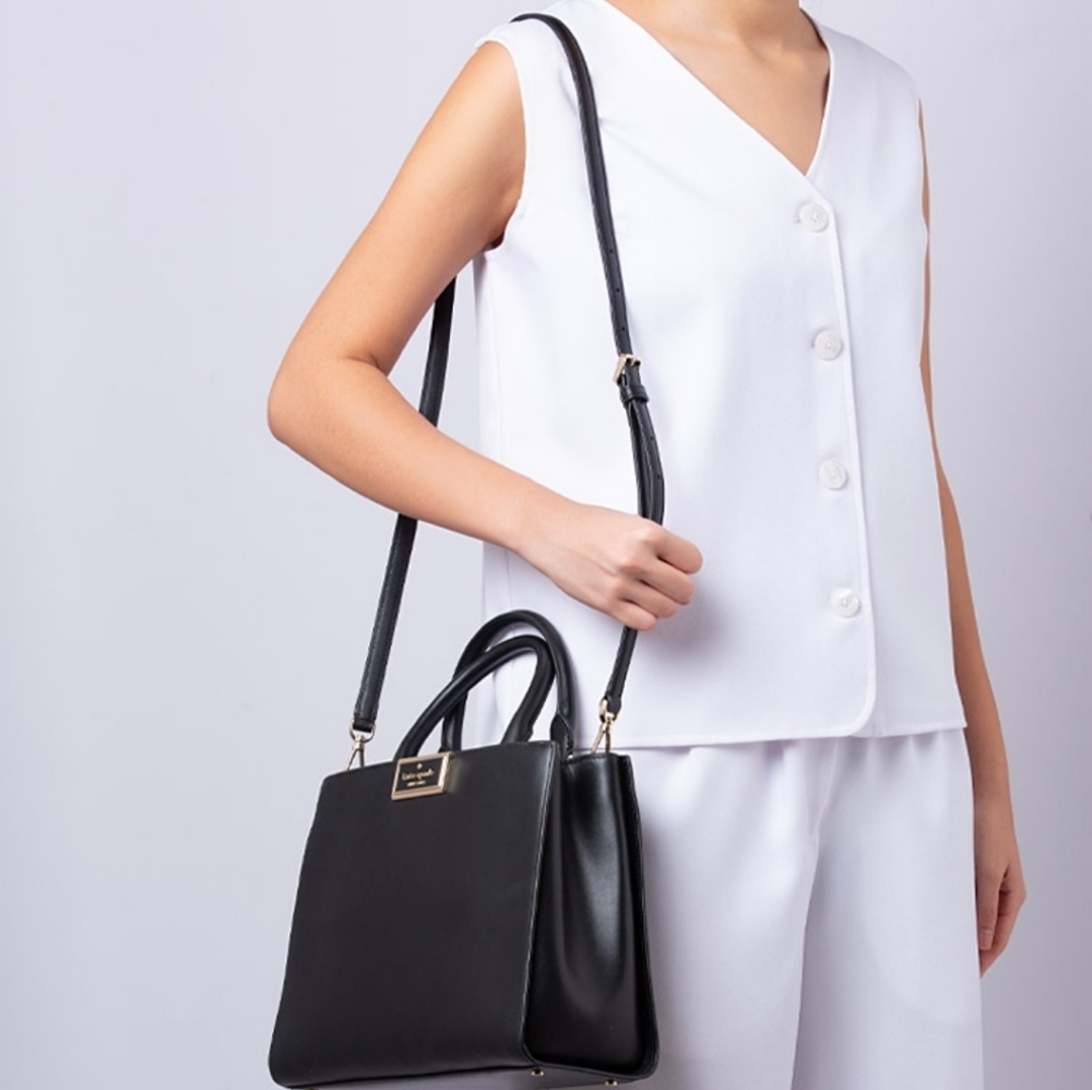 Kate Spade Black Reegan Satchel 7pc Set NWT - Picture 3 of 17